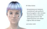 KI Video bietet die Nutzung von Avataren und synthetische Sprache